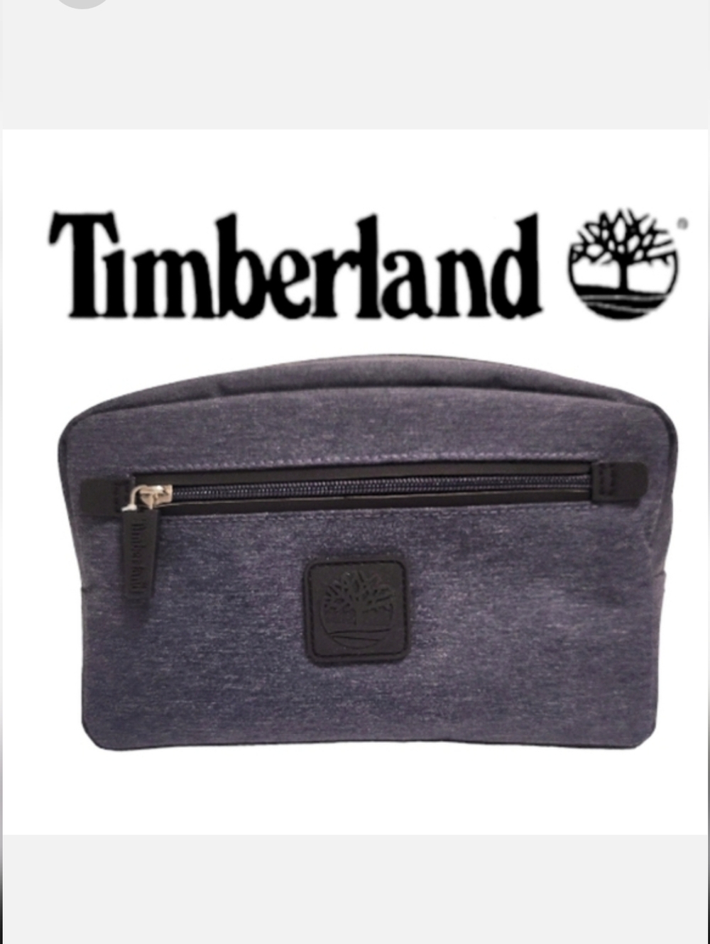 Timberland Men's Toiletry Accessory Case Charcoal Gray Lightweight Ripstop